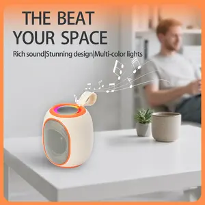 WSTER WS-338 Green Orange Portable Bluetooth Speaker with 40mm Full-Range Speaker Unit, USB TF Card AUX FM Stereo, LED Lights, Wireless A2DP 5.3, Stable 10M Connection, Perfect for Home Outdoor Parties & Gifts  subwoofers Portable Electronic Audio Cable