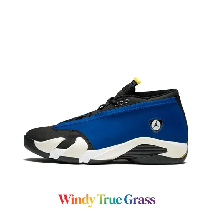 Matte Suede Casual Sneakers, Solid Black Bright Blue White Accent Mid-Top With Yellow Tongue Detail & Closed Secure Lace System, Shock Absorb Footbed & Wear Resistant Black Rubber Outsole, With New Shoe Box, Street Fashion Daily Commute Casual Stroll