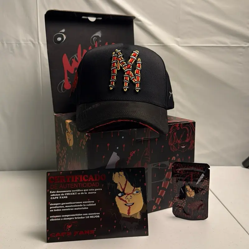 Chucky Hat Set - Includes Cap, clip, and Certificate
