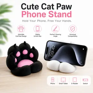 Cute cat paw desktop phone stand, a stress-relieving desktop decoration, suitable as a gift for home and office
