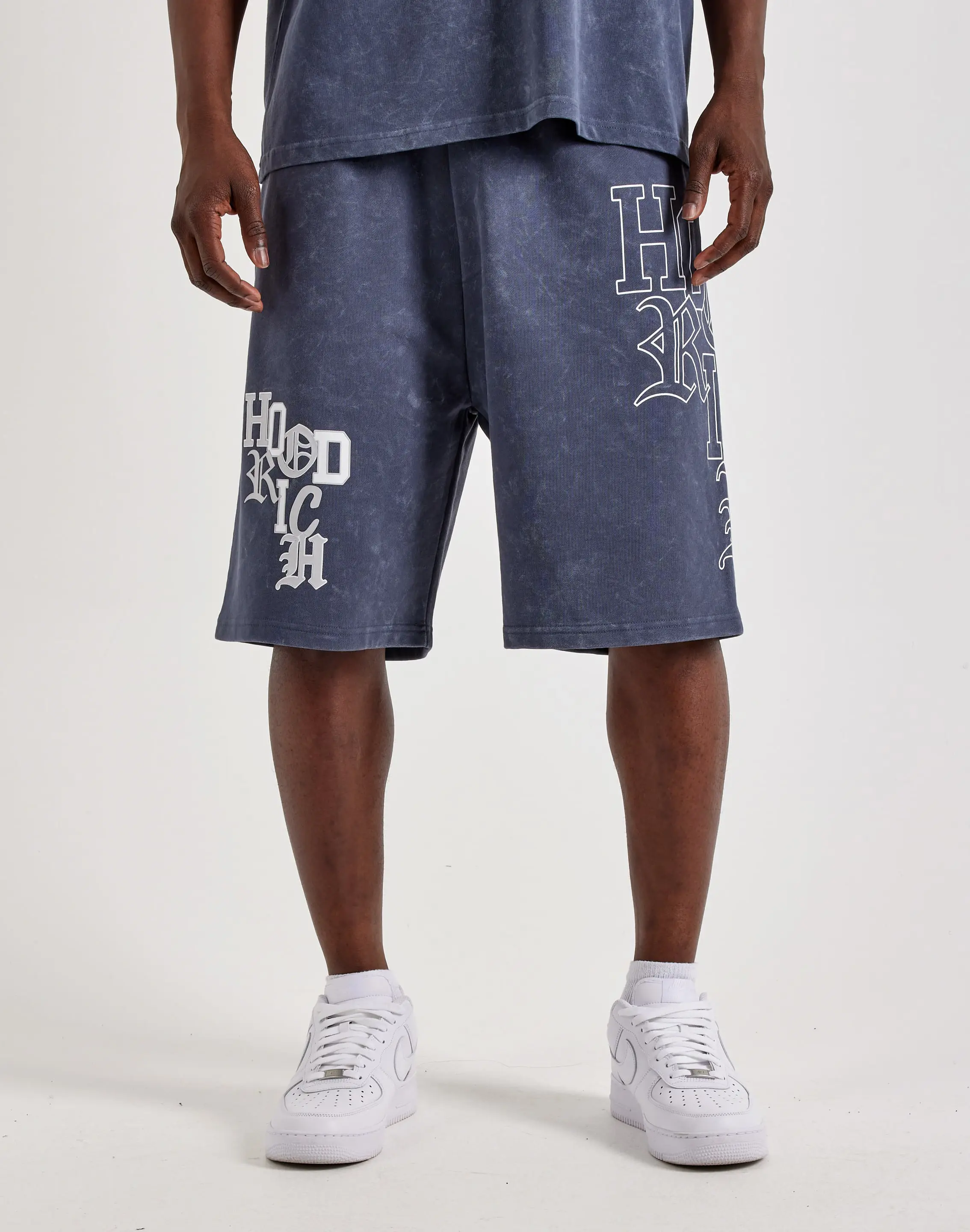 Mens Hoodrich Oversized Washed Fleece Shorts