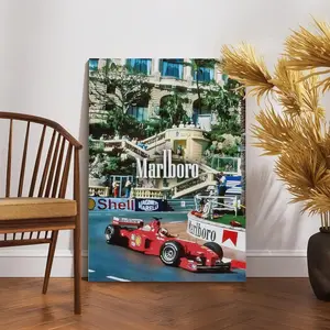 Vintage F1 Monaco Marlboro Poster (Part VII) – Classic F1 Racing Wall Art, Cool HD Print Unframed Aesthetic Room Home House Modern Wall Decor Trendy Gift.