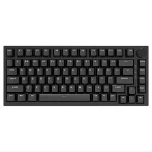 AJAZZ AK820 75% Gaming Mechanical Keyboard, Black, Red Switch, White  Backlit, Single Wired, Full Hot-Swappable, 5-Layer Noise Dampening, DIY