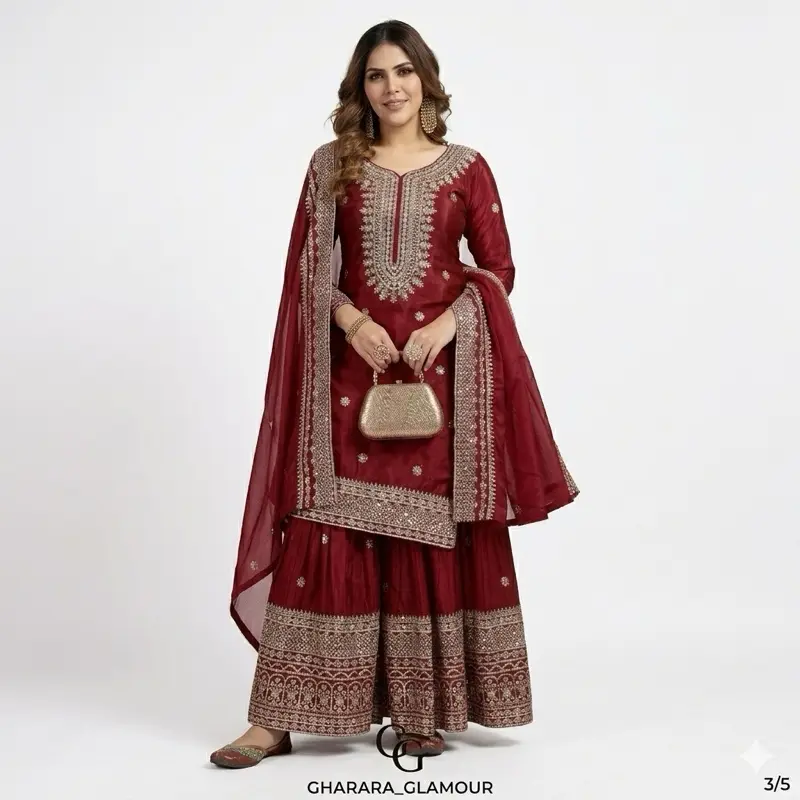 Indian Long Dress - White with Green Embroidery, Long Sleeves, Elegant Design for Casual Women's Wear - Womenswear - TikTok Shop Indian Long Dress - White with Green Embroidery, Long Sleeves, Elegant Design for Casual Women's Wear - Womenswear - TikTok Shop