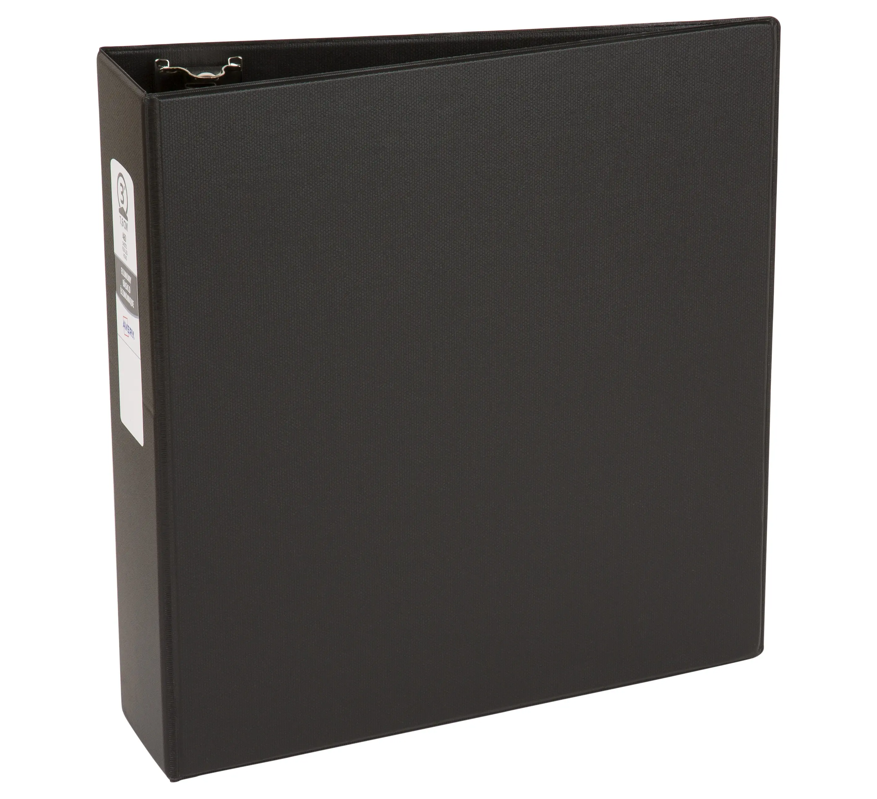 Avery Standard 3-Ring Binder, 3" Round Rings, 460-Sheet Capacity, 3.5" Wide Spine, 1 Black Binder, for Lightweight Organization & Occasional Referencing (03602)