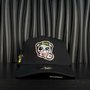 Joker Panda Color Plate SnapBack Hat-Black