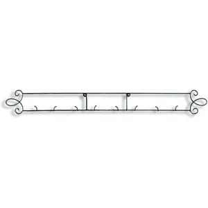 4-Place Horizontal Black Plate Rack for Collectible Plates, Plaques, Dishes & China