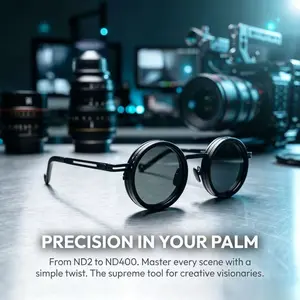 Unisex Fashionable Glasses, 360° Rotatable Light Control Polarised Lens Sunglasses for Travelers & Content Creators, Full UV400 Blocking, Anti-Glare Retro Design,summervibes