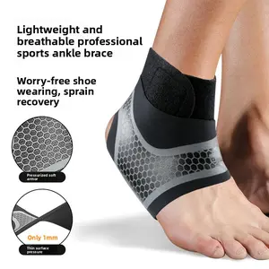 2-pack Lightweight Compression Ankle Brace for Men, Breathable Adjustable Ankle Stabilizer, Joint Support Protector for Basketball Running Gym Fitness