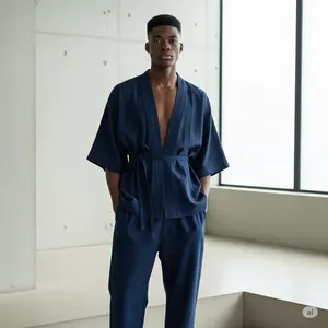 Cardigan Hanfu Trendy Cotton And Linen Two-piece Suit