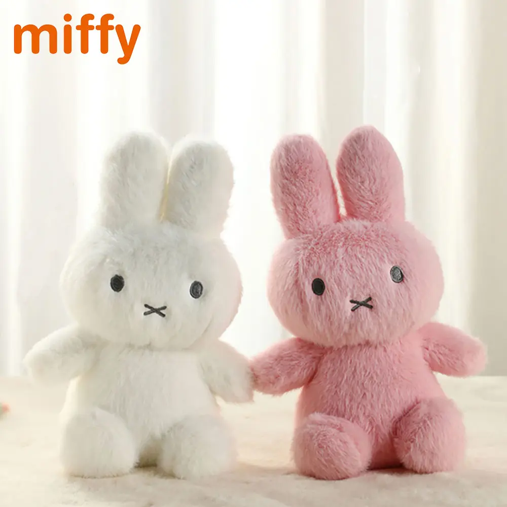 Kawaii Miffy Original Cute Plush Doll Cartoon Rabbit High Quality Bedroom Hug Pillow Ornament Soothing Toy Girl Festival Gift