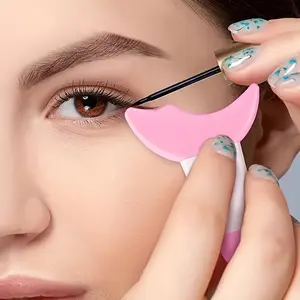 1pc Silicone Multi-purpose Eye Makeup Aid, Silicone Lash Baffle, Multifunctional Makeup Eyelash Tool Upper Lower Lash Mascara Applicator Guide Eyelash Comb Cosmetic Tool, Auxiliary Artifact Mascara Painting Eyeliner Silicone Eyelashes