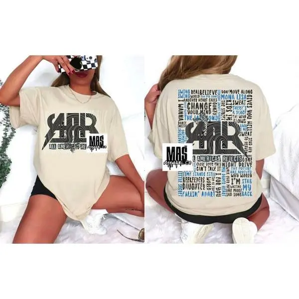 All American Rejects Song List Shirt - Emo Punk Crewneck