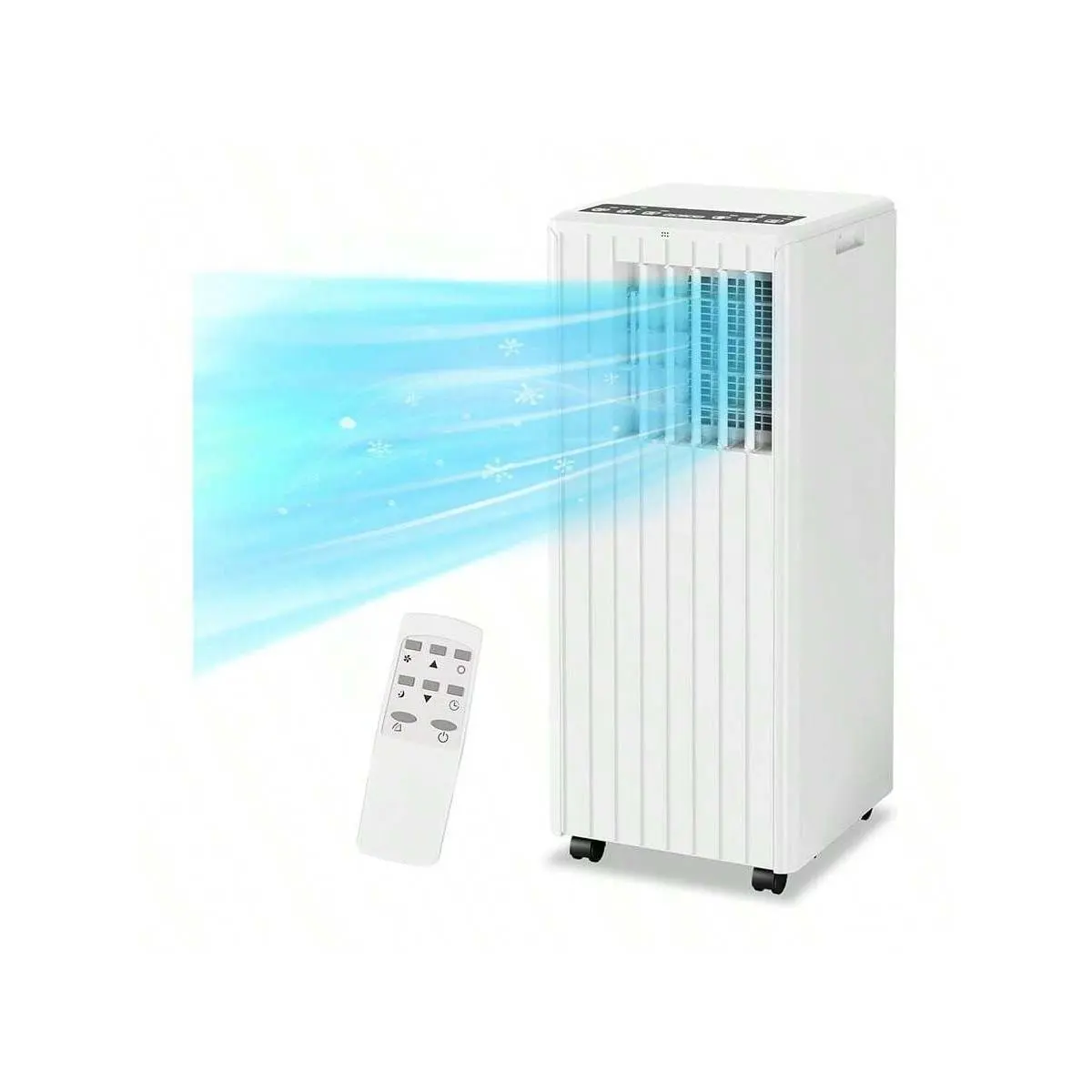 Gaomon 8000BTU 110V Compact Portable Air Conditioner - Home & Office Standing Unit, Standard Plug, Remote Control, LED Panel, 3-In-1 Multi-Mode, Quiet Cooling, Sleep Mode, 24H Timer, Cools Up To 350 Sq.Ft, Dehumidifier Function, Easy Maintenance