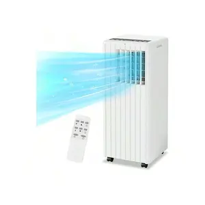 8000BTU Compact Portable Air Conditioner, Standing AC Unit with Remote Control, LED Control Panel, 3-in-1 Multi-Mode Function, Quiet Op, Sleep Mode, 24H Timer, Cools Up to 350 Sq.Ft