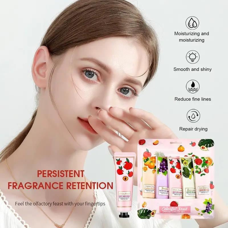 Citrus & Grapefruit Fruity Scent Hand Cream - Extra Moisturizing Daily Care Lotion for Women, Hydrating Nourishing, Compact Portable, Soothes Dry Cracked Hands, Extra Moisturizing Hand Lotions
