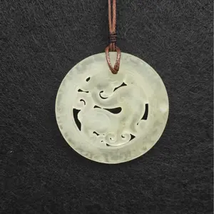 Chinese Culture Hollow Dragon Jade Pendant | Symbol of Power | Strength and Good Fortune