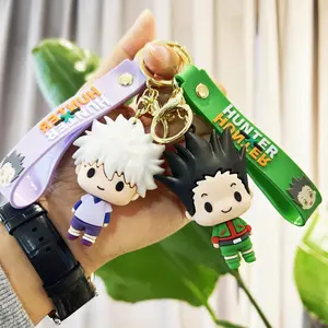 Anime Hunter x Hunter Keychain Cosplay Killua Kurapika Keyrings Resin Pendant Car Bag Key Chain Jewelry Accessories