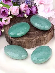 Various Oval Palm Stones, Natural Polished Pocket Rocks, Unique Colors, Palm Pattern Reading Tool, Ideal for Meditation & Relaxation