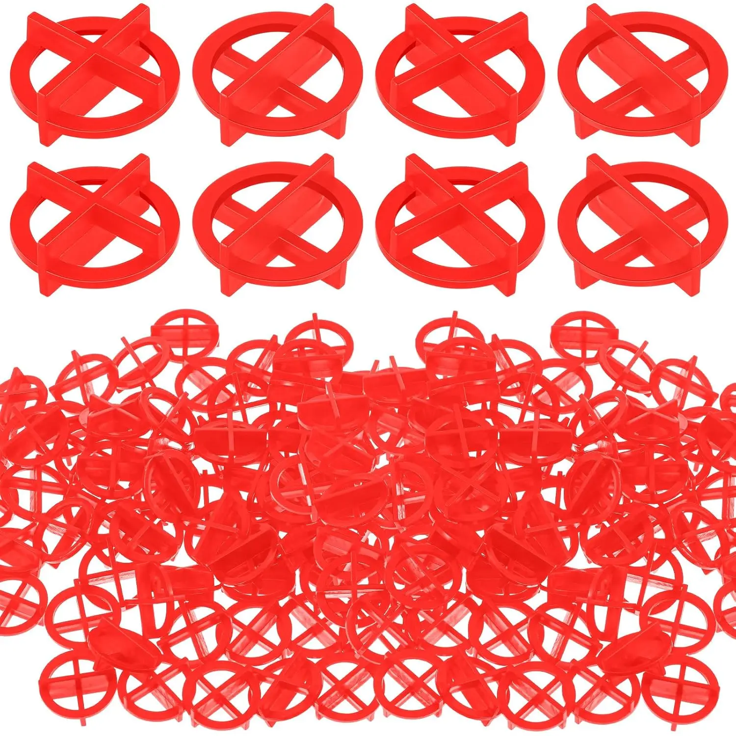 500 count 1/16"(2mm) Tile Spacers Removable  Ceramic Spacers Corner Separators  Wall Floor Construction Tool Plastic Leveling Clips for Various Types of Tile Leveling (Red)