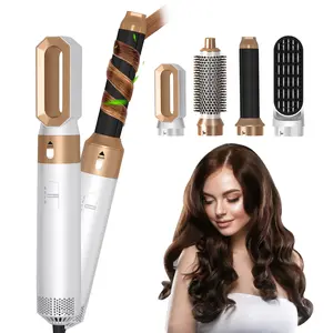 AURA Automatic Curler 5-in-1 Hot Air Styling Brush Set , Straightening, Fast Drying, and Volumizing Styling Capabilities – Includes Curling Iron, 3 Heat Settings, Hair-Friendly Design for Salon-Quality Results, Voltage: 110V-240V Airstyler Lightweight