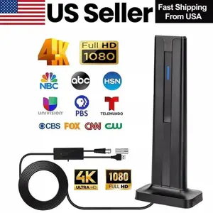 2026 Indoor TV Antenna – HD Digital Antenna with 3M Base, 360° Rotation & Long-Range Reception, 4K/1080p Local Channels, Easy Setup TV Antenna Without Cable