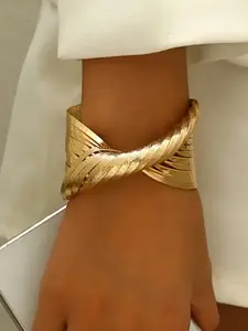 Vinatge Bold Matte Twisted Line Design Cuff Bangle for Women Men Hip Hop Style Bangles Versatile for Daily Wear Jewelry Gifts, Vintage Bangle, Fashionable Jewelry, Trendy Jewelry