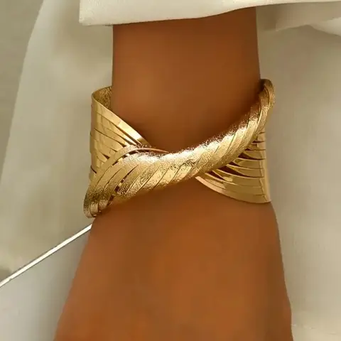 Vinatge Bold Matte Twisted Line Design Cuff Bangle Bracelet for Women Men Hip Hop Style Bangles for Daily Wear Jewelry Gifts, Vintage Bangle, Fashionable Jewelry, Chunky Bangles
