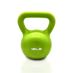KettleTone Pro – 15lbs Kettlebell with Non-Slip Grip & Vinyl Coated Finish