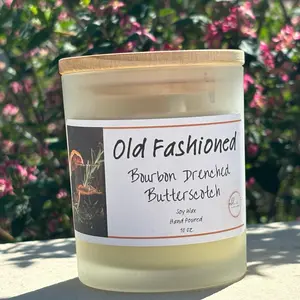 PureSoy Candle “Old Fashioned”- Bourbon Drenched Butterscotch Fragrance Oil