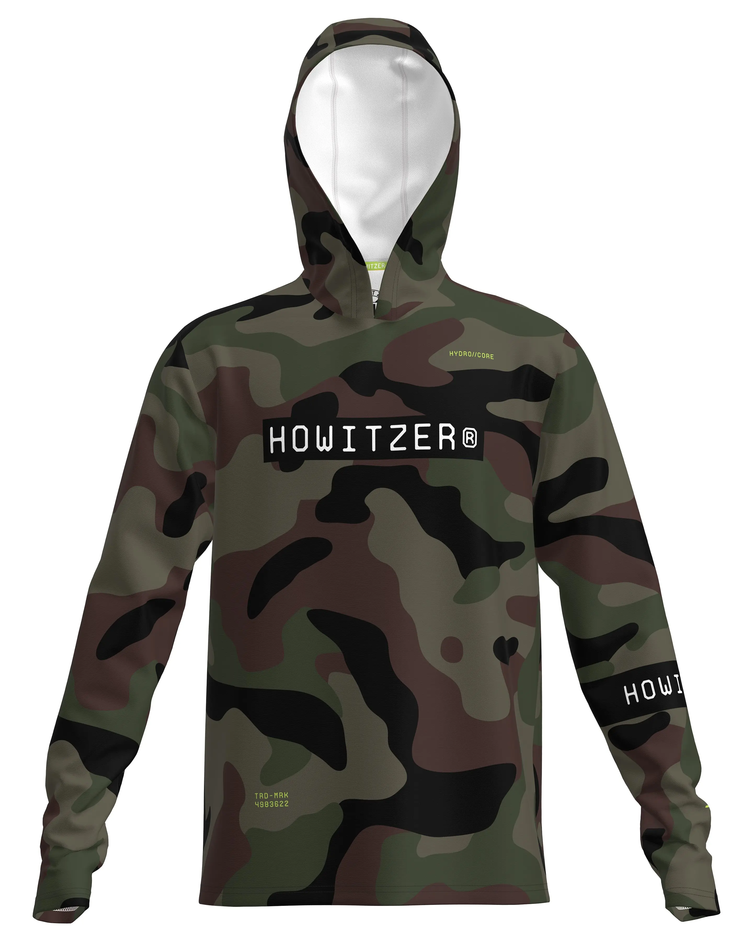 Howitzer Men's H3 DRI*LITE Performance Pullover Hoodie, Fitted All-Season Top with UPF Sun Protection, Moisture Wicking & 4-Way Stretch, Quick Drying