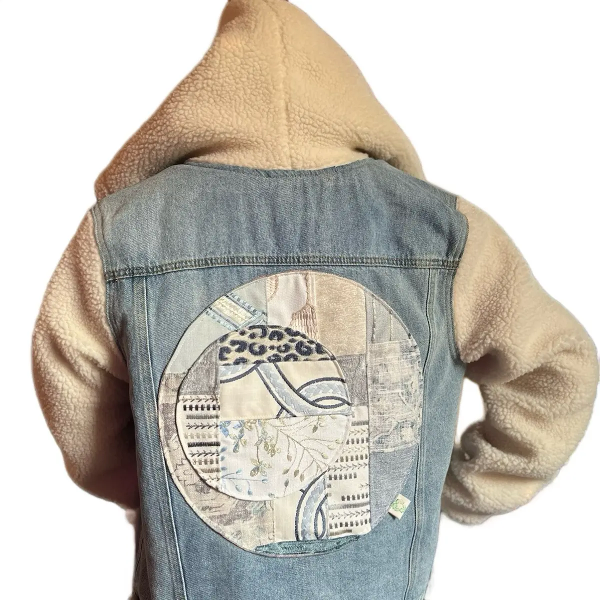 Up-cycled denim jacket with quilted accents cute jackets