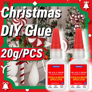 Holiday DIY Christmas Glue – Heavy Duty Adhesive for Christmas Gifts, Tree Decor, Wall Art, Festive Ornaments, Fast-Bonding Formula, Essential for Christmas Craft Supplies, Large Size, Great for Holiday DIY & Long-Lasting Decor