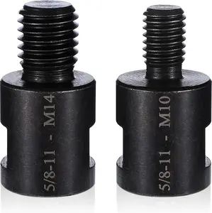 Angle  Adapter, 2 count Angle  Attachment Converter 5/8"-11 Female to M10/M14 Male, Interface Connector Adapter for Angle  Polisher Drill Bit Connecting Tool