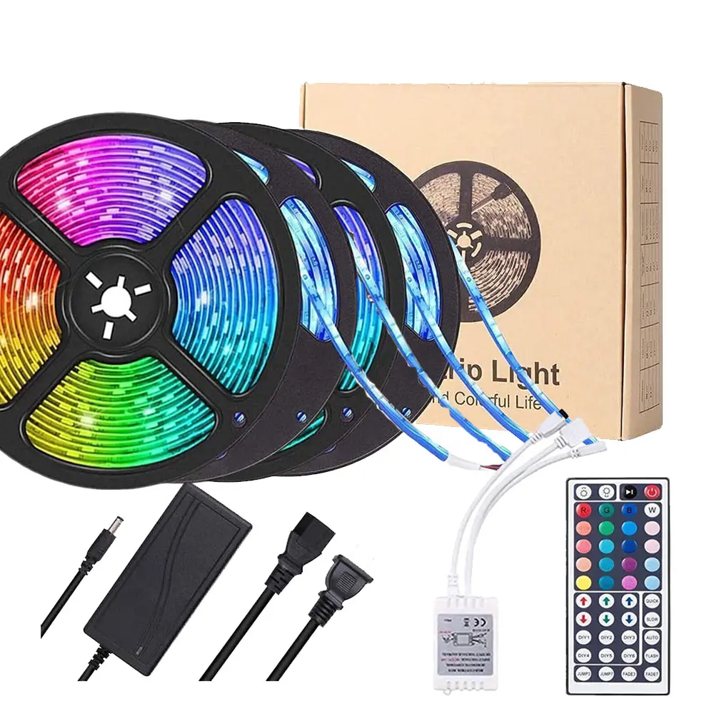 LED Strip Lights 65.6ft Music Sync Bluetooth 5050 RGB Room Light with Remote LED Strip Lights 65.6ft Music Sync Bluetooth 5050 RGB Room Light with Remote
