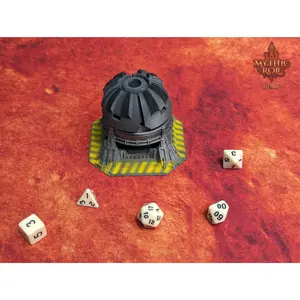 Space Pod 3D Printed Cyberpunk Dice Vault - Mythic Roll Collection by Unchained Games | RPG Dice Jail | D20 Dice Box | -Your Odyssey Awaits!