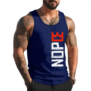No Kings Protest Sign Vertical Tank Top , Summer Gym Muscle Sleeveless, Casual Knitted Slim Fit Beach Tank top Fabric Menswear