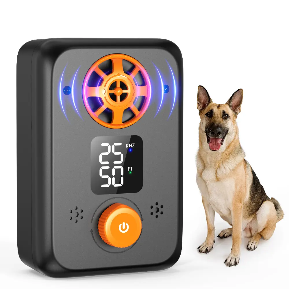 [Masbrill] Ultrasonic Dog Bark Stopper - Ultrasonic Anti-Bark Device with Sound Wave Emitter, Dual-Frequency Bark Control, Humane No-Bark Trainer, USB-C Rechargeable