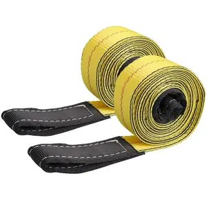 2 Pack 10' x 2" Lifting Sling Straps, Heavy Duty Lifting Towing Slings Nylon Web Sling Tree Saver  Strap Winch Straps for Hoist, , Boat, ATVs, 10,000 Pound Capacity