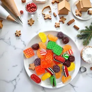 SweetGourmet Holiday Hard Candy Mix, Traditional Christmas Candies, Assorted Solid Shapes and Flavors, 1-Pound Bag