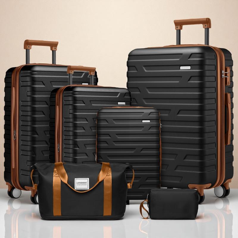 High Quality 6 Piece Expandable Travel Set Brand New Hard Shell Luggage Set Universal Wheels TSA Lock 18 20 24 28 Inch Includes Luggage Bag Wash Bag carry  Luggage