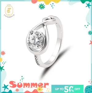 Moissanite 1ct Eternal Embrace Entwined Ring Wedding Engagement Anniversary Valentine's Day Romantic Gift Daily Wear