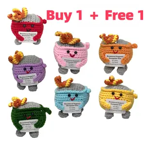 Buy 1 Get 1 Free.Crochet Dumpster Fire Toy, Emotional Support Dumpster Fire Plush Toy, Emotional Support Ornament for Best Friend, Coworker Or Gift
