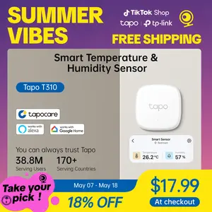 [Summervibes] TP-Link & Tapo T310 Smart Temperature & Humidity Sensor – Swiss-Made ±0.54 °F / ±3 % RH Accuracy, Real-Time App Alerts, 1-Year CR2450 Battery, Free 2-Year Data Export, Home Automation
