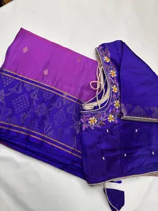 Pure Kanchi Handloom Purple Saree