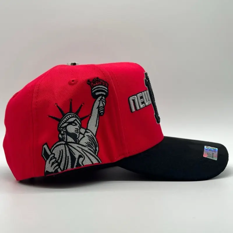 NY Red Black- Premium Adjustable Cap
