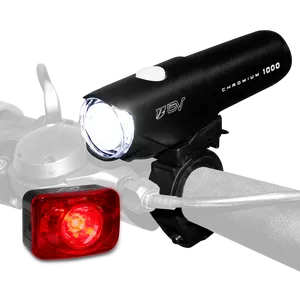 BV Rechargeable Bicycle Headlight and Taillight | BV-L-CHROMIUM1000