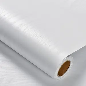Peel and Stick Wallpaper Wood Contact Paper Wood Wallpaper White Wood Grain Contact Paper Thicken Textured for Cabinets and Drawers Countertops Waterproof Self Adhesive Vinyl 17.5" x 78.7"