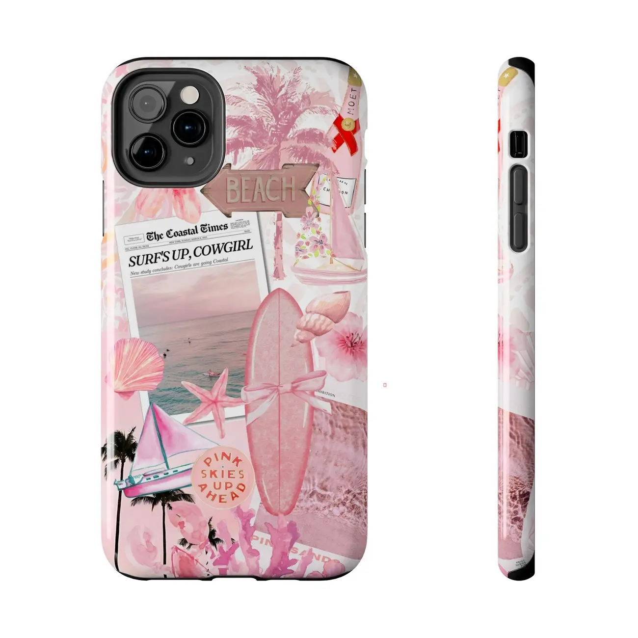 Pink Coastal Cowgirl Collage Phone Case, Beachy Tropical Case, Surfs up Cowgirl, Coquette Case Applicable to Pink Coastal Cowgirl Collage Phone Case, Beachy Tropical Case, Surfs up Cowgirl, Coquette Case Applicable to