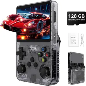 R36s Pro Retro Handheld Game Console, 3.5in IPS , 128GB Preloaded with 40000+Classic Games, Portable Game Console,30 +Game Emulator, Linux System,3500mah Rechargeable Battery